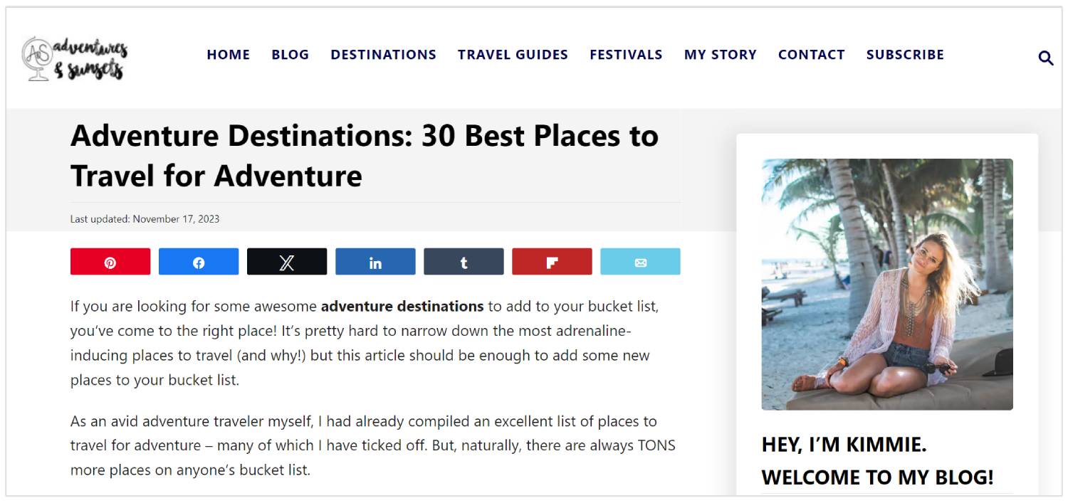 adventure travel destinations